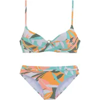 Sunseeker Bikini ecru / turkos / gran / mörkorange