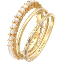 Elli Ring 'Pearl' guld / pärlvit