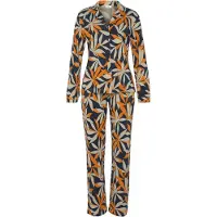 s.Oliver Pyjamas beige / mörkblå / orange