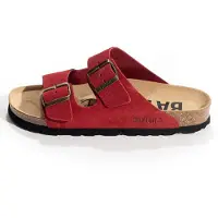 Bayton Pantolette 'Atlas' sand / eldröd / svart