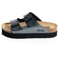 Bayton Pantolette 'JAPET' silvergrå / svart