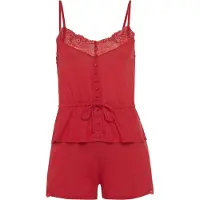 LASCANA Kort pyjamas röd