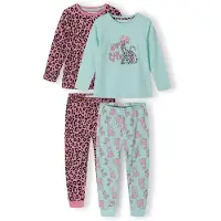 MINOTI Pyjamas mint / pastellgrön / rosa / svart