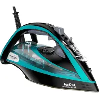 Tefal Ultimate Pure FV9844 torr- och ångstrykjärn 3200 W 350 ml, svart/blå