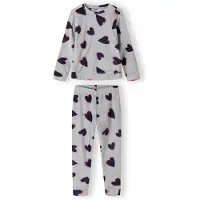 MINOTI Pyjamas marinblå / ljusgrå / lax