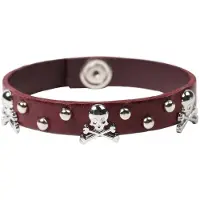 Scalpers Armband burgunder / silver