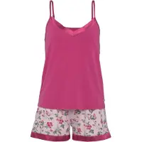LASCANA Pyjamas grön / rosa / puder