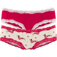 LASCANA Trosa kräm / blandade färger / cranberry
