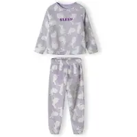 MINOTI Pyjamas lilamelerad / bordeaux / vit