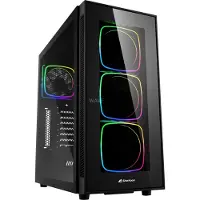 Sharkoon TG6 RGB Midi-Tower Datorchassi Svart