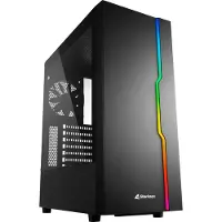 Sharkoon RGB Slider - Mid tower - ATX - Seitenteil mit Fenster (gehärtetes Glas) Midi-Tower Datorchassi Svart