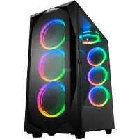 Sharkoon REV300 - Tower - E-ATX - Seitenteil mit Fenster (gehärtetes Glas) Tower Datorchassi Svart