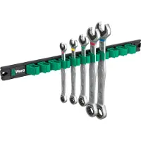 Wera 05020015001 9631 Magnetleiste 6000 Joker 2 Käft-ringspärrnyckel-set 5 delar Nyckelvidd (Metrisk) (för titel) 8 - 19 mm