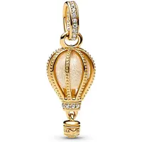 Pandora Moments Sparkling Clear Hot Air Balloon 14k Gold-plated Glass Cubic Zirconia Clear berlock 769434C01