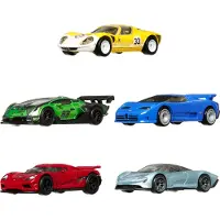 Hot Wheels Premium Car Culture Speed Machines 5-Pack av Leksaksbilar, Full Metallkropp, Real Riders Däck, 1:64 Skala