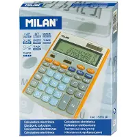 Milan 12-siffrig Miniräknare Orange Grå (valutaomvandlare)