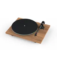 Pro-Ject T1 EVO BT, Remdriven skivtallrik, Valnöt, Glas, 33,45 RPM, 65 dB, 21,9 cm