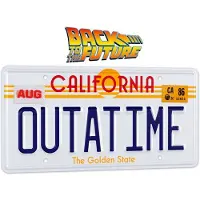 Doctor Collector Tillbaka Till Framtiden Delorean Replika Av Outatime-registreringsskylten