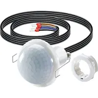 ESYLUX MD-C360i/12 mini, Passiv infraröd (PIR) sensor, Kabel, 12 m, Tak, inomhus, Vit