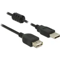 DeLOCK USB-kabel USB 2.0 USB-A kontakt, USB-A uttag 2.00 m Svart 84885