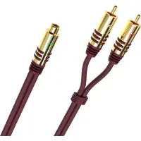 OEHLBACH D1C20560 NF Y-Sub Adapter RCA Audio Adapter [2x RCA-hane - 1x RCA-hona] Bordeaux