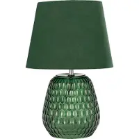 Pauleen Bordslampa Crystal Velours, Grön, Vardagsrum / matsal, Glas, Modern, Bordslampa