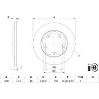 Bosch Bromsskiva 0 986 479 F44 bak, full, 1 Stycke