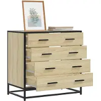 vidaXL Byrå sonoma-ek 70x41x70 cm konstruerat trä