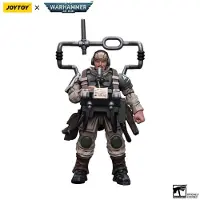 Joy toy Warhammer 40k Action Figur 1/18 Astra Militarum Cadian Command Squad Veteran med Master Vox 12 cm