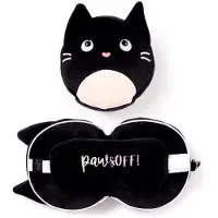 Relaxeazzz katt Feline plysch set: kudde + ögonmask