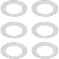 QAZQA Set om 6 vita infällda spotlights inkl. Dim to Warm LED 7W IP65 - Blanca