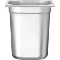 Hendi GN-behållare 1/6, höjd 200 mm, rostfritt stål – 800652