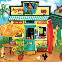 Sunsout Inc - Mermaid Cafe - 500 PC Jigsaw Puzzle av Artist: Suzanne Etienne - Frdig storlek 19 " X 19 " - MPN# 47170