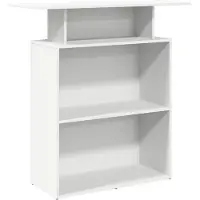 vidaXL Receptionsdisk vit 100x40x104 cm konstruerat trä