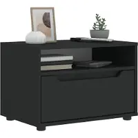 vidaXL TV-bänk VISNES svart 60x40x38 cm konstruerat trä
