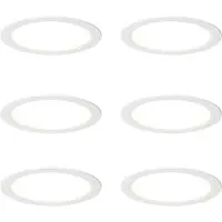 QAZQA Set om 6 infällda spotlights vita 17 cm inkl. justerbar LED Kelvin - Stephanie