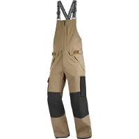 Salomon - Skidbyxor - Transfer Bib Pant M Shitake/Deep Black för Unisex - Storlek M - Beige