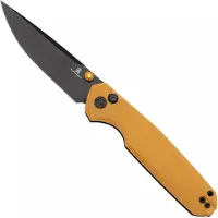 Bestech Bestechman Velix BMK07E PVD 14C28N, Yellow G10 pocket knife, Ostap Hel design
