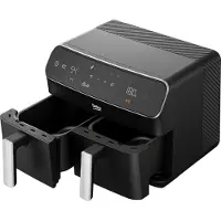 Beko FRL5388B, Varmluftsfritös, 8,5 l, Dubbel, Svart, Röra, Fristående
