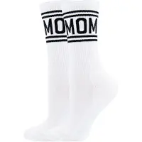 Ewers Sportsockor 'MOM' svart / vit