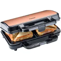 Bestron ASM90XLCO XL non-stick croque monsieur - 900W Svart/koppar
