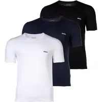 BOSS för män. 50475284 Förpackning med 3 T-shirts RN Classic svart, blå, vit (L), Hemkläder, Grå, Bomull, Kort ärm