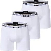 BOSS för män. 50475282 3 Pack 3P Power vita boxershorts (L), Hemkläder, Bomull