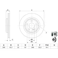 Bosch Bromsskiva 0 986 479 F75 bak, ventilerad, 1 Stycke