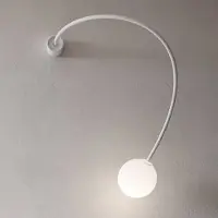 Karman Design vägglampa Moony, dimbar, Vitt / opal, Vardagsrum / matsal, Glas, Design, Vägglampa, vägglampa inomhus