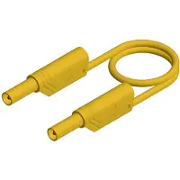 Hirschmann Test & Measurement MLS WS 50/1 ge Säkerhets-mätledning [Laminerade stickdon 4 mm (De–i) Laminerade stickdon 4 mm] 0.50 m;Gul;1 st