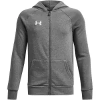 Under Armour Sportsweatjacka 'Rival' gråmelerad / vit