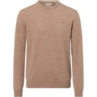 Gant för män. 87211 Rundhalsad tröja i brun finull (L), Casual, Lång ärm
