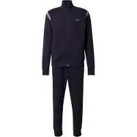 BOSS Stretch-cotton regular-fit tracksuit set with stripe inserts