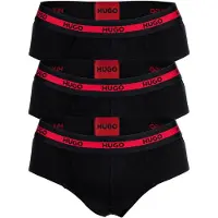 HUGO för män. 50492378 Pack 3 Svarta Triplet trosor (XL), Hemkläder, Bomull